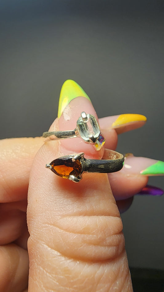 Handmade 925 Sterling Silver and Garnet Ring