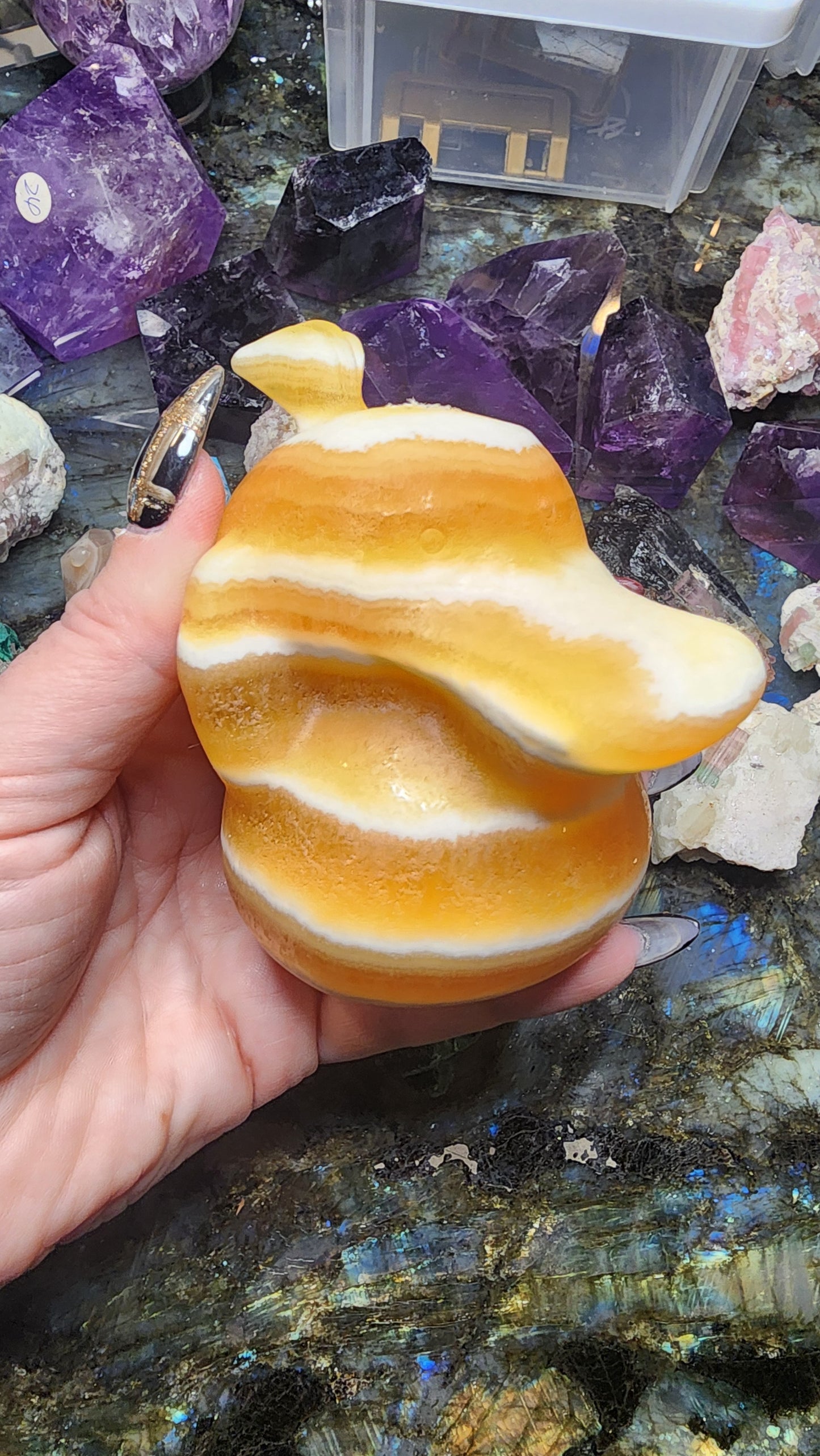 Creamsicle Calcite Psyduck Pokémon Carving