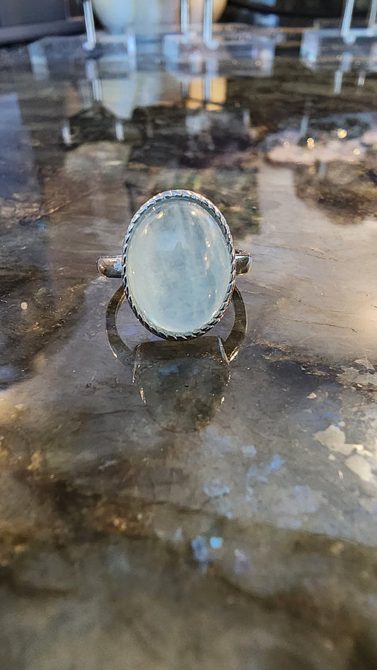 Aquamarine and Base Metal Ring