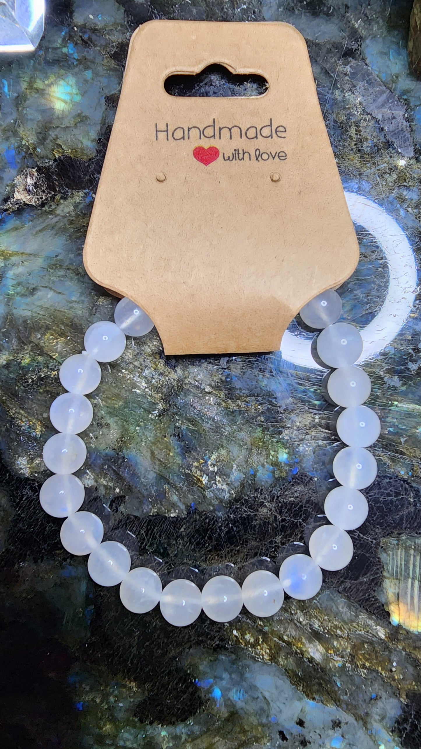 6mm Rainbow Moonstone Bracelet