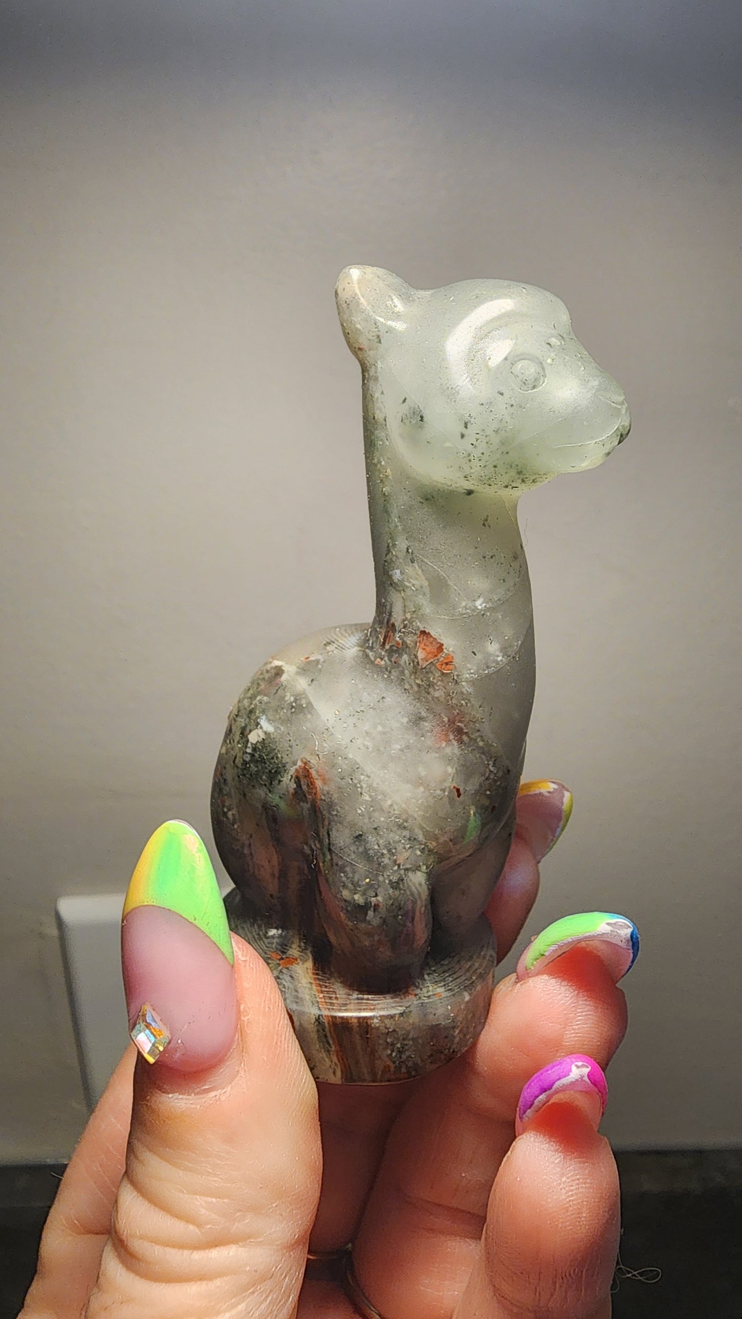 Bloodstone Alpaca Carving