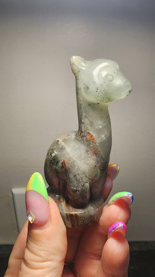 Bloodstone Alpaca Carving