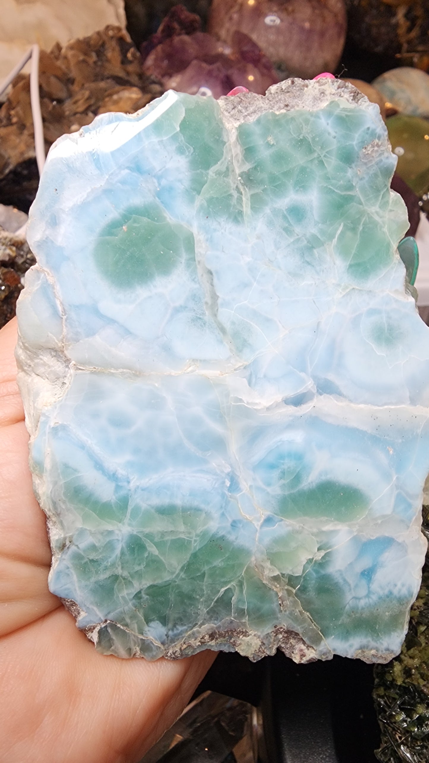 315g Museum Grade Larimar Specimen TOP COLOUR!