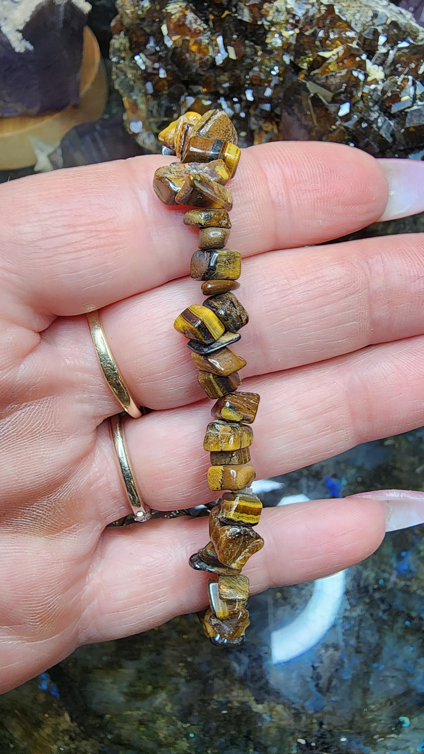 Tigers Eye Chip Bracelet