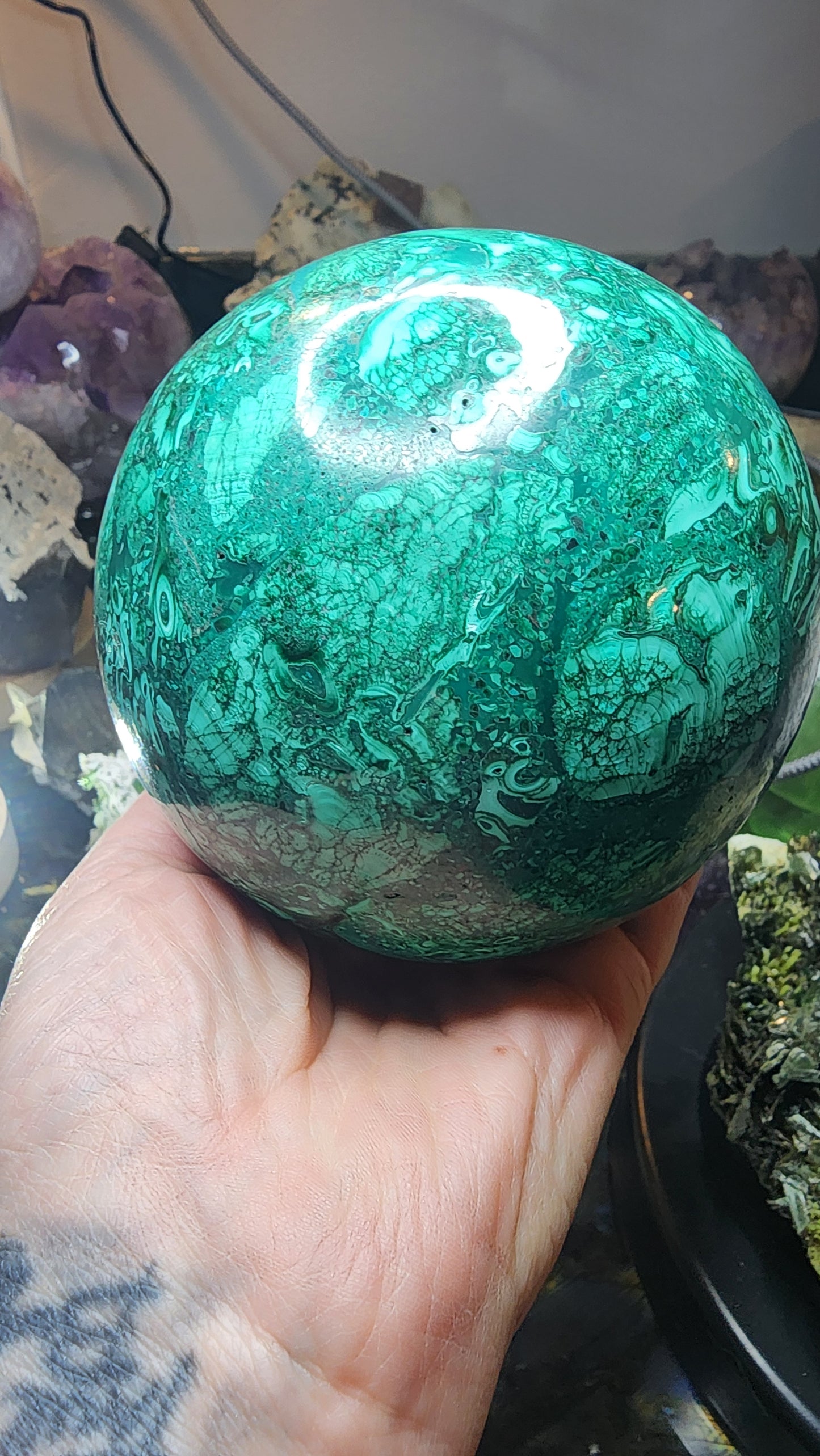 1.74kg Malachite Sphere
