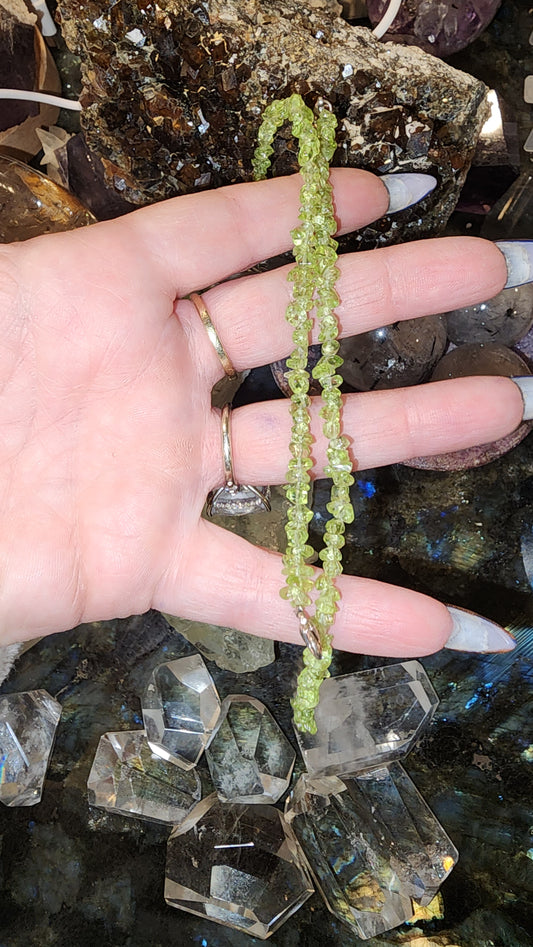 Peridot Chip Bracelet