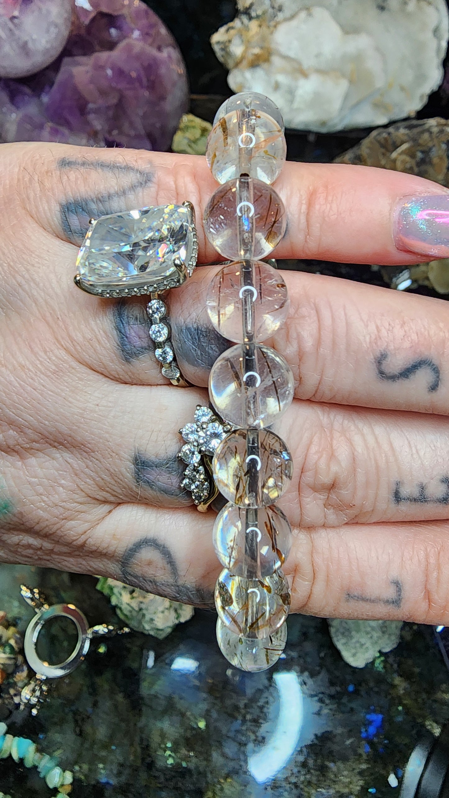 Highest Quality 10mm Rutile in Quartz Bracelet