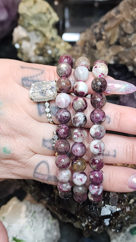 8mm Pink Tourmaline Bracelet