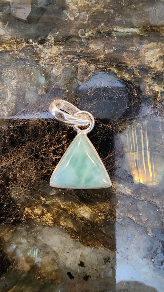 High Quality Larimar Pendant 925 Silver