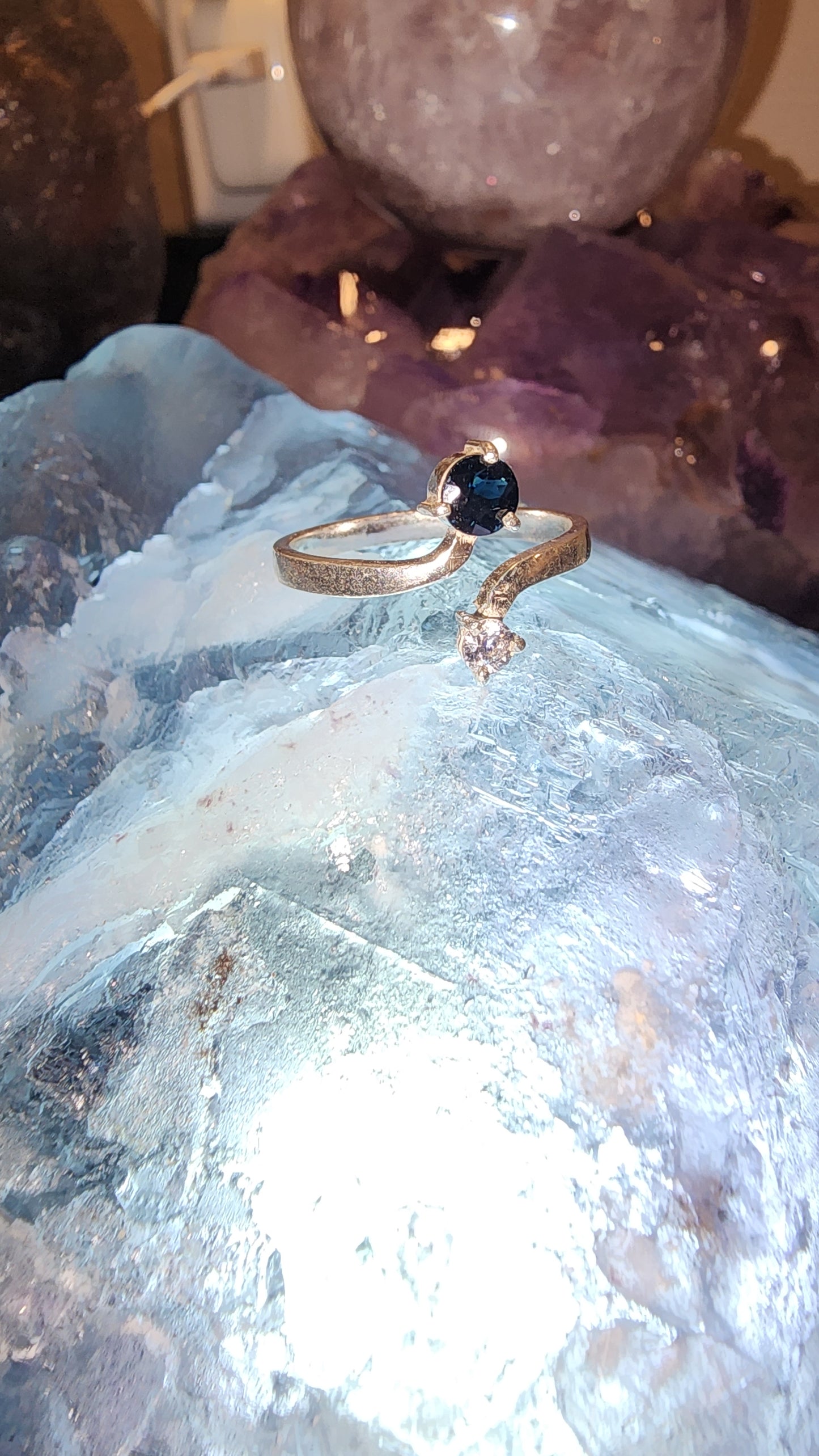 Handmade 925 Sterling Silver and Indicolite Blue Tourmaline Ring