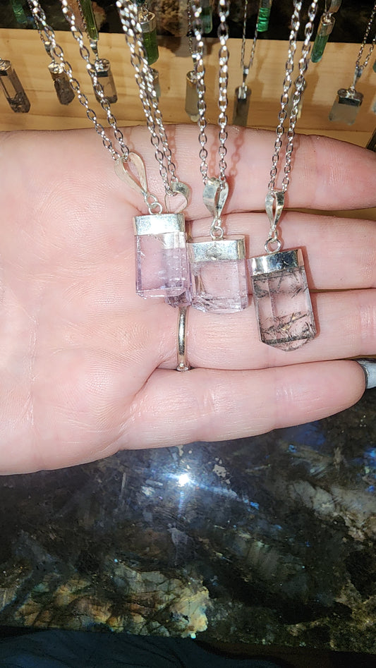 Mixed Kunzite Pendant