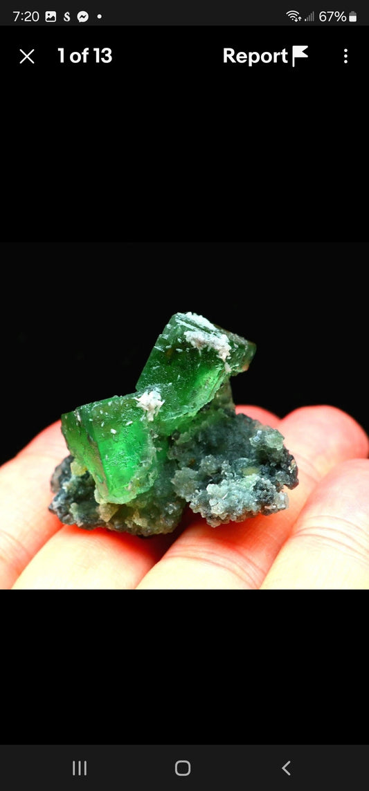 Green Phantom Cubic Fluorite