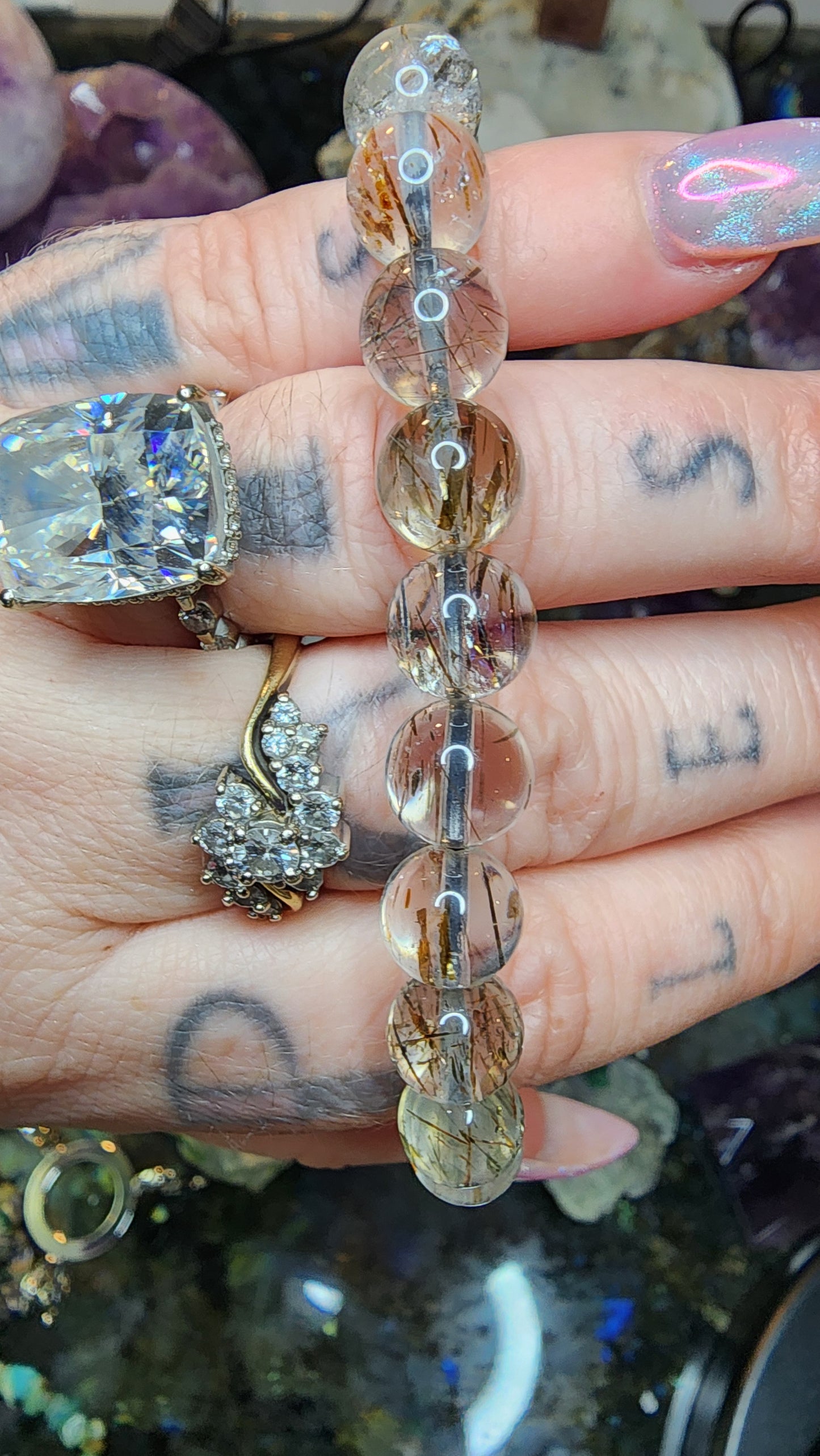 Highest Quality 8mm Rutile in Quartz Bracelet