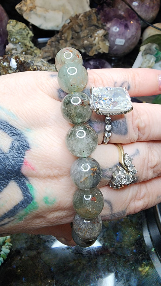 High Quality 12mm Garden Quartz Bracelet